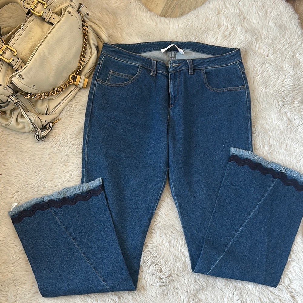 NWOT See By Chloe Blue Flare Wide Leg Jeans